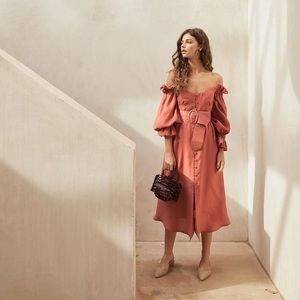 Cult Gaia Simona off the shoulder midi dress size small